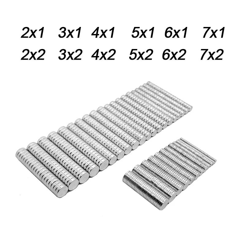 Superstarker Runder Magnet N35 2x1 2x2 3x2 5x1 5x2 6x2 7x1