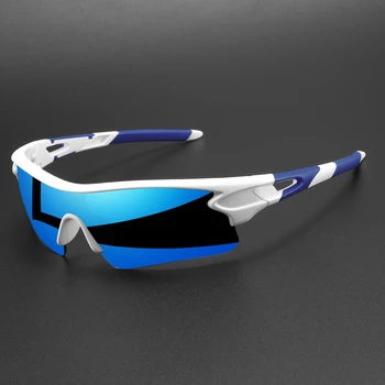 UV400-Schutz-Sportbrille - leichte Vollabdeckungslinse, Unisex-Wickelbrille für Radfahren, Wandern und den