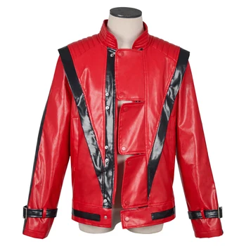 Männer Cosplay Jacke Für Michael Jackson Impersonator Halloween Chirstmas Party Männlich Top Mantel Kostüme