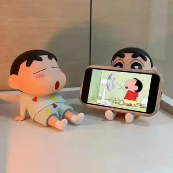 Niedliche neue Crayon-Figur Anime-Handyhalterung & Cartoon-Figur Desktop-Ornamente Süße Puppenhalterung
