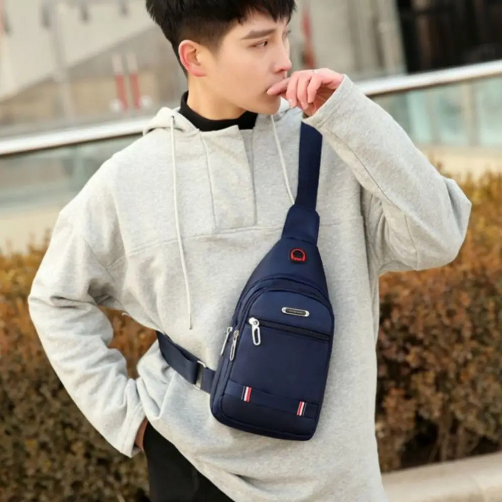 Schwarz Grau Braun Männer Messenger Bags Neue Rechteck Oxford – Bild 5