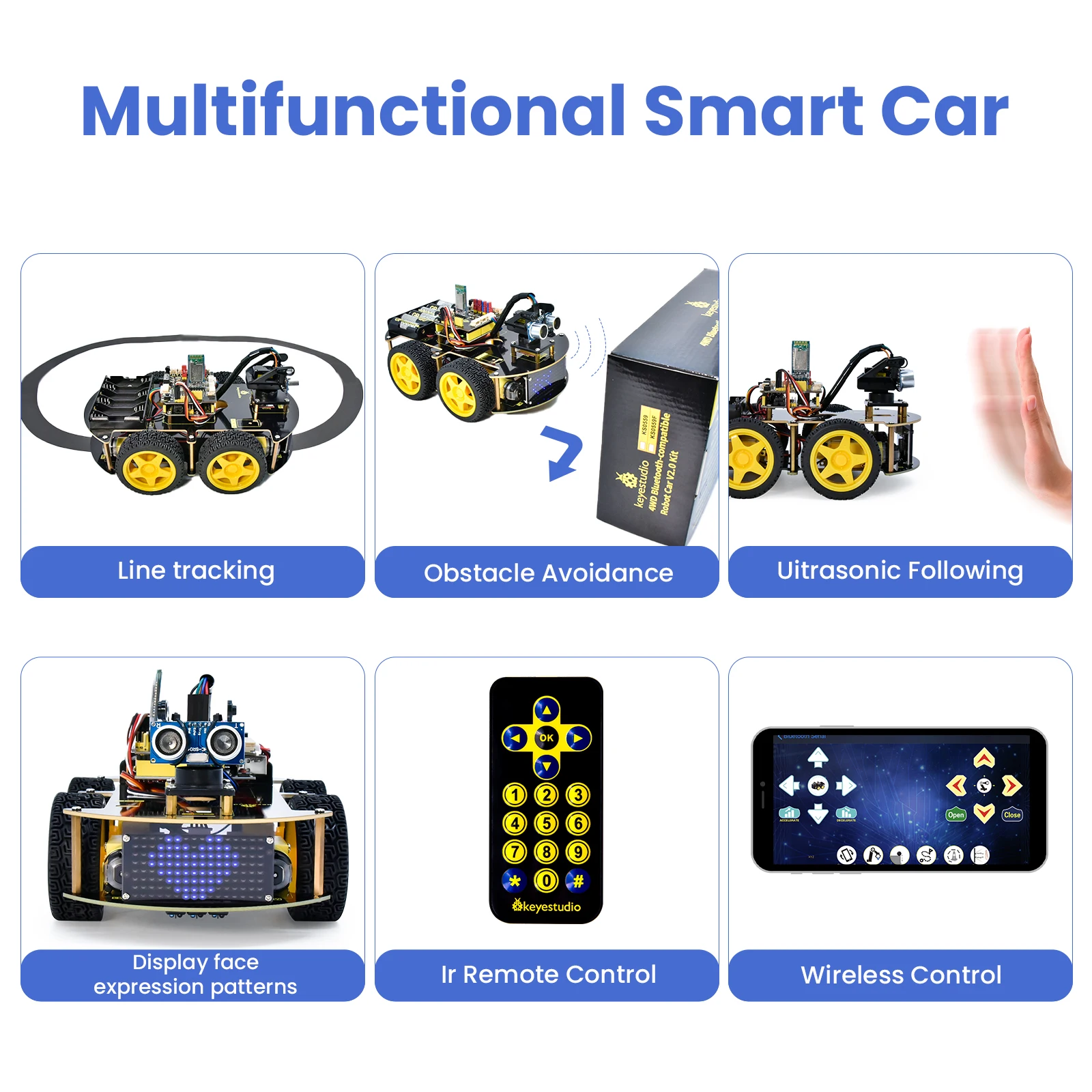 Keyes tudio 4wd programmier bares intelligentes roboter auto – Bild 5