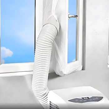 AirLock Fensterabdichtung für mobile Klimaanlagen, 3m 4m flexible Stoffdichtungsplatte Fensterabdichtung