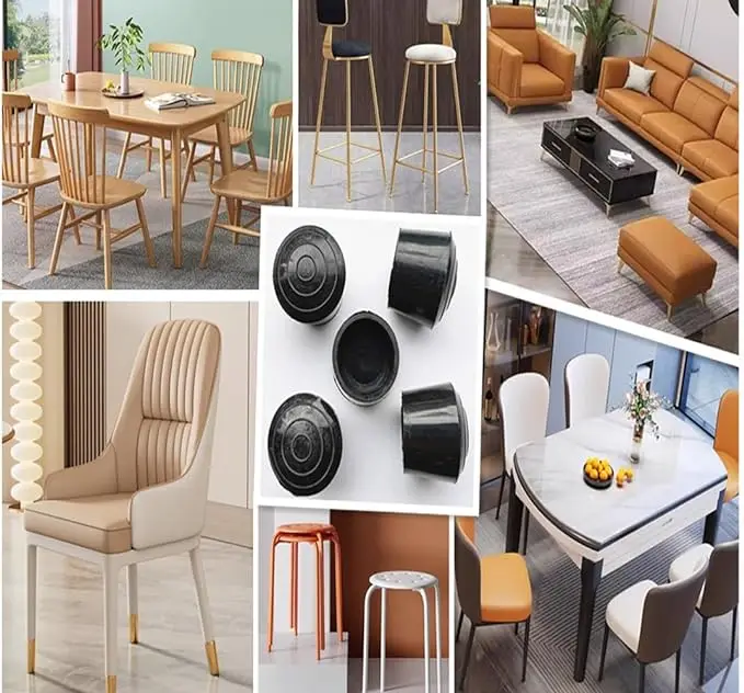 24 Stück runde Möbel-Fußkappen für Stuhl, Tisch, Sofa – Bild 5