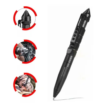 Multifunktions Taktische Stift Selbstverteidigung Notfall Überleben Werkzeug Glas Breaker Wolfram Stahl