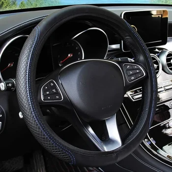 Universelle Auto-Lenkradabdeckung Rutschfeste Auto-Lenkradhülle Anti-Rutsch Geprägte Leder Auto-Styling
