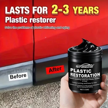Auto-Kunststoff-Restaurator-Polierpaste 150 g - Reifen-, Innen- und Stoßstangenglanz und Schutz
