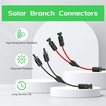 Solar anschluss 30a y-Zweig kabel, Solar kabel Parallel adapter für Solar panel 1 * m/ff + 1 * f/mm schwarz