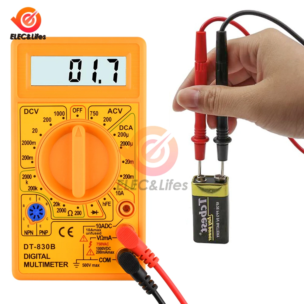 LCD Digital Multimeter DT-830B Elektrische Voltmeter
