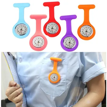 Taschenuhr Damen Digitalanzeige Zifferblatt Clip-On Analoguhr Fob Krankenschwester Brosche Pin Hängetasche