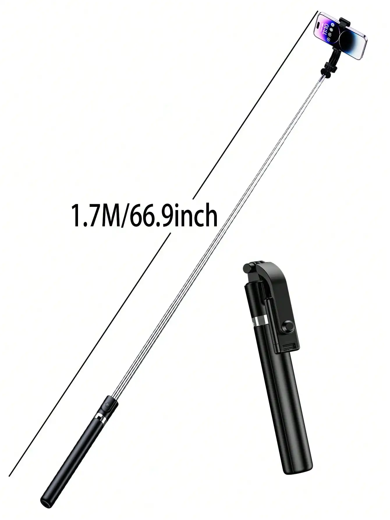 1700mm Selfie-Stick, kabelloser Selfie-Stick, Handy-Stativ – Bild 6