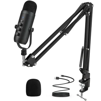 Haomuren Professionelles USB-Streaming-Podcast-PC-Mikrofon, Studio-Kondensatormikrofon-Set