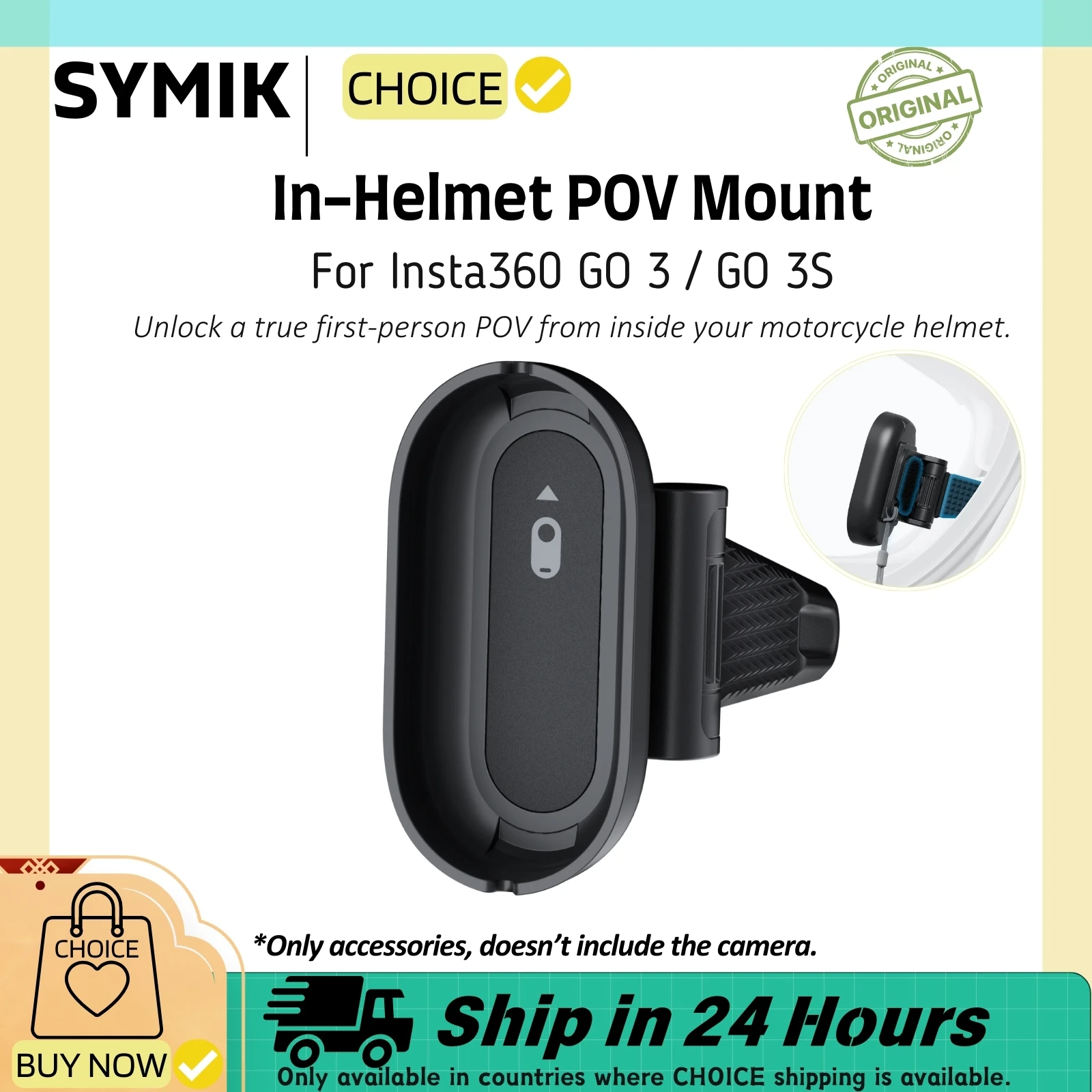 Insta360 GO 3S In-Helm POV Mount Clip Helm Halter Für Insta