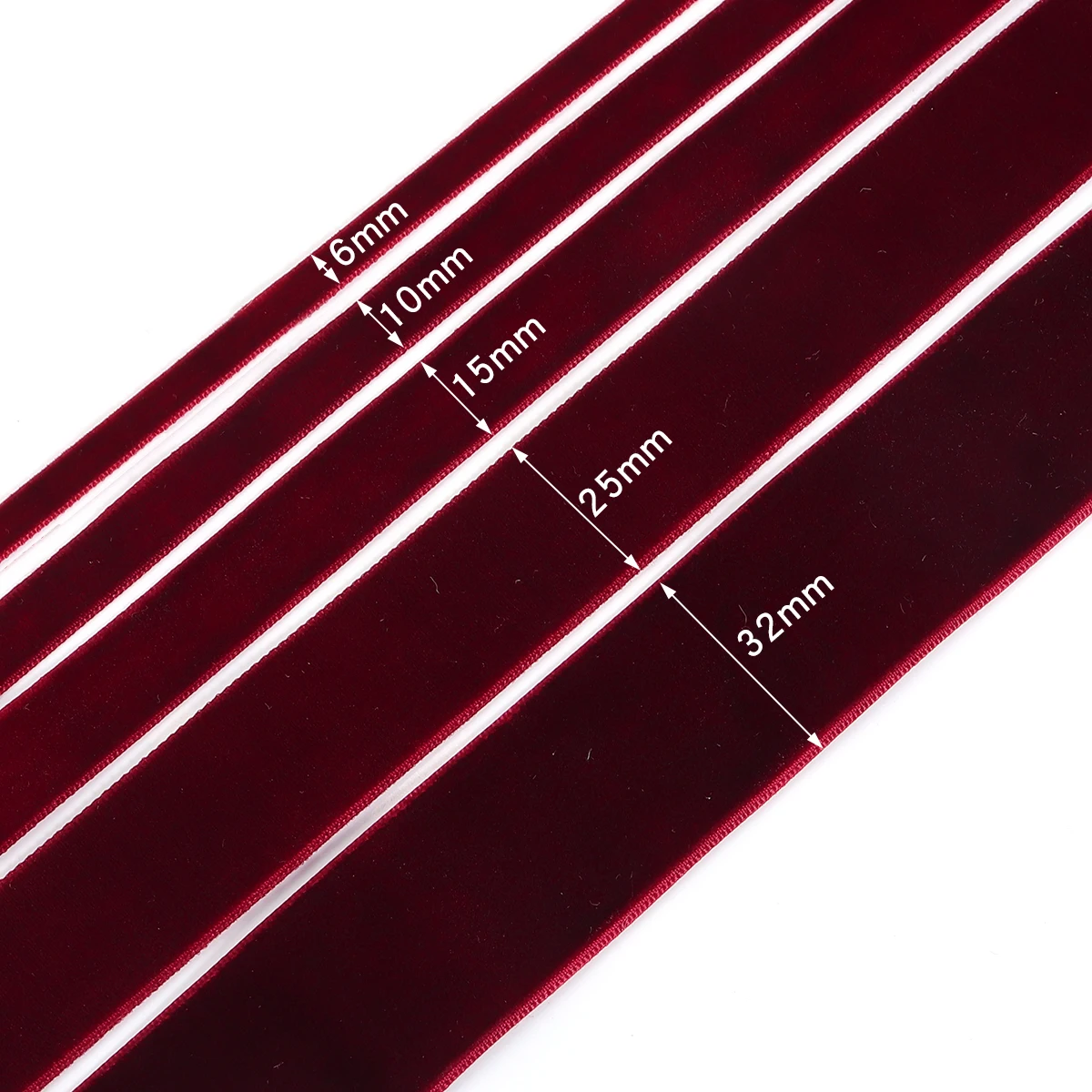 5-10 Yards 6/10/15/25/32 mm Samtband Hochzeit Party – Bild 2