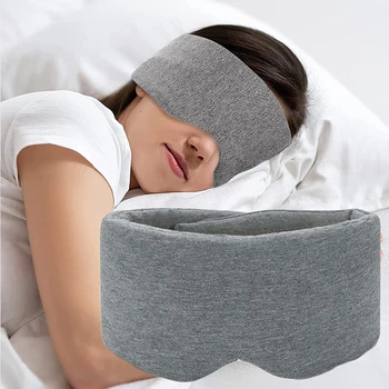 100% Baumwolle Schlafmaske Weiche Atmungsaktive Augenabdeckung Verstellbare Augenbinde Schlafbrille