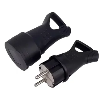 High Poer Buchse Gummi Wasserdicht Elektrisch Geerdet EU Stecker 16A 250V Industrielle Buchse Männliche