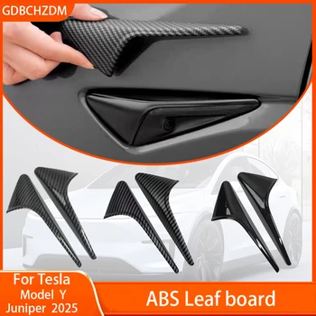 ABS Carbon-Muster Seitenkamera-Abdeckung für Tesla Model 3 Highland 2024 Model Y Juniper 2026 ABS Leaf Board