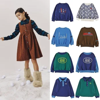 26AW Neuer Kinder-Hoodie mit Cartoon-Print, Unisex-Sweatshirt im europäischen Stil für Jungen und Mädchen