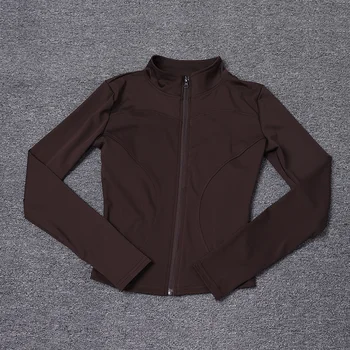 Frauen Sport Jacke Langarm Shirt Workout Mantel Gym Training Kleidung Yoga Sportswear