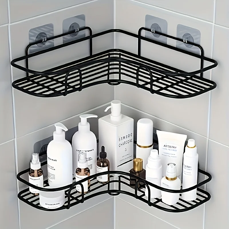 Badezimmer-Eckregal Wandmontierte Ablage Shampoo-Halter