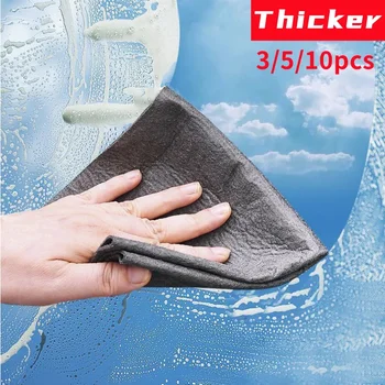 Dickeres magisches Reinigungstuch, kein Wasserzeichen, Lappen, Mikrofaser, Fensterglas, Abwischen, Küchentuch