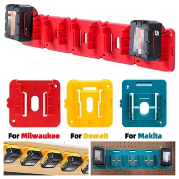Maschinenhalter, Akku-Aufbewahrungsregal für Dewalt/Makita/Milwaukee, 14,4 V, 18 V Li-Ionen-Akku, Wandmontage