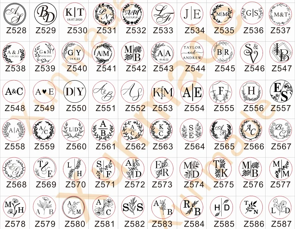 Personalisierte Hochzeits-Initialen-Stempel Individuelles – Bild 5
