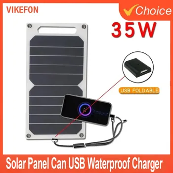 Notfälle im Freien, USB 5-35 W, wasserdichtes tragbares Ladegerät, Solarpanel, kann Rucksack
