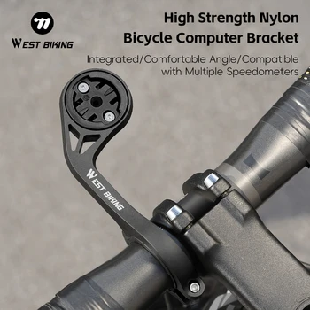 WEST BIKING Fahrradcomputerhalterung für Garmin/Bryton/Wahoo Tachometer, Fahrradbeleuchtung