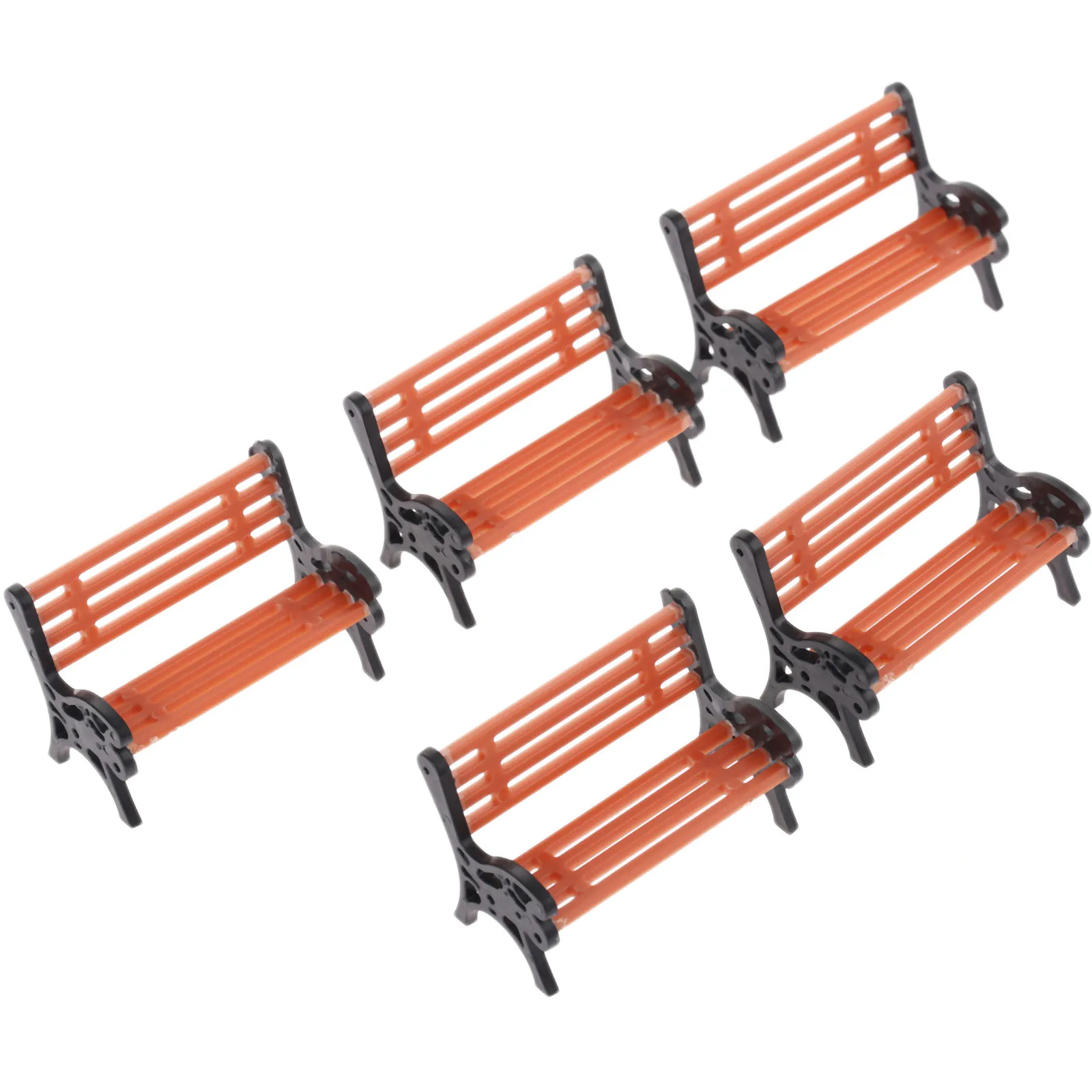 5PCS Modell Park Bank 1:30 Mini Garten Ornament Miniatur Park – Bild 6