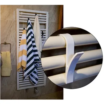 Küche Badezimmer Kleiderbügel Clips Lagerung Racks Weiß Klar Aufhänger Beheizte Handtuch Heizkörper Schiene