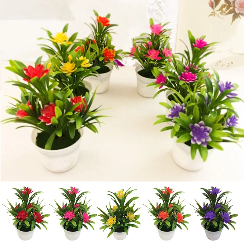 Künstliche Blumen Blumentopf Simulieren Gefälschte Kunststoff – Bild 5