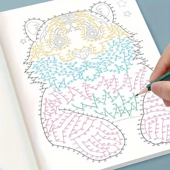 Fortschrittliches Magic Connect-the-Dots-Labyrinth-Spielbuch mit 46 Seiten, Malseiten