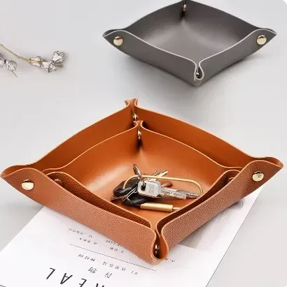 Nordic Leder Desktop Ablage Pu Leder Schmuck Kosmetik