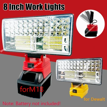 Batterieteile für Milwaukee für M18 für Dewalt DCB200 18 V 20 V Lithiumbatterie 8 Zoll Arbeitsscheinwerfer