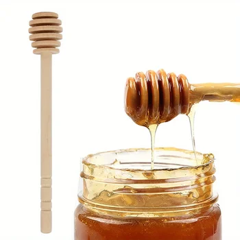 Mini Holz-Honiglöffel Umweltfreundlicher Rührstab mit Langem Griff Dessert-Werkzeug Holz-Rührstab