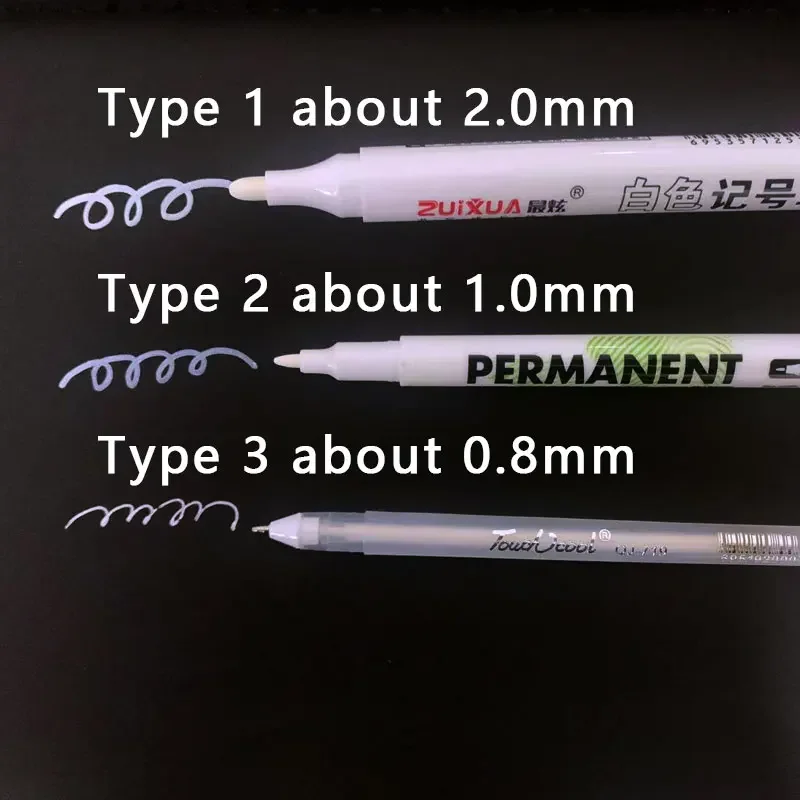 1–10 Stück weiße Markierungsstifte, 2,0 mm, ölig – Bild 5