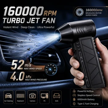 Turbofan 160000RPM Hochleistungs-Jetlüfter Luftstaubsauger Motor Variabler Geschwindigkeits-Staubbläser