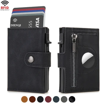 Rfid Carbon Fiber Herren Geldbörsen für Airtag Luxus Slim Mini Kreditkarteninhaber Geldbörsen für Herren Air