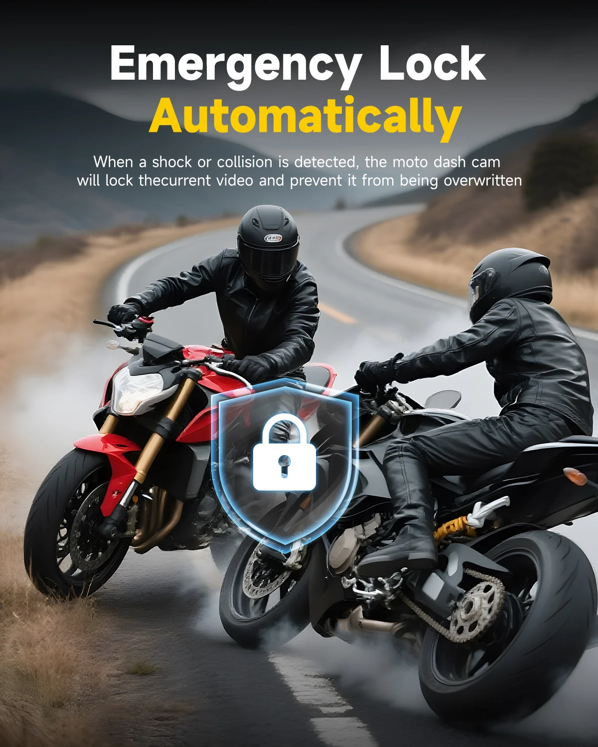 JIUYIN Dual Motorrad DVR 1080P Action Kamera Recorder Vorne – Bild 4