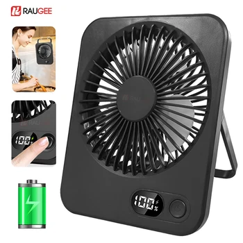 Schreibtischventilator, tragbarer Mini-Ventilator, faltbarer Tischventilator mit 5-Gang-USB-wiederaufladbarem