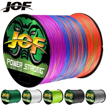 Jof geflochtene Angelschnur Multi filament Karpfen fliege 4 Strang 300m 500m m mehrfarbig Japan Spinnen extrem
