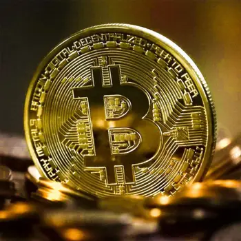 Vergoldete Bitcoin-Gedenkmünze aus Metall, Antike Replik, Sammlerstück, Kunstgeschenk