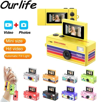 Magecam Digitalkamera 180 ° Flip-Screen Selfie-Schlüsselanhänger-Kamera Retro Unterstützt Speicherkarte HD