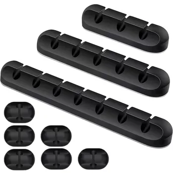 Kabelhalter-Clips, Kabelmanagement, Kabel-Organizer, Clips aus Silikon für USB-Ladekabel, Maus, Kabel, Draht