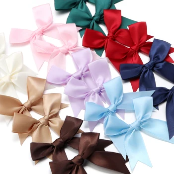Schleifenband, Schleifenbänder, rosa, weiß, mit Blumenmuster, Geschenkband, Hochzeitsdekoration (20 Stück)
