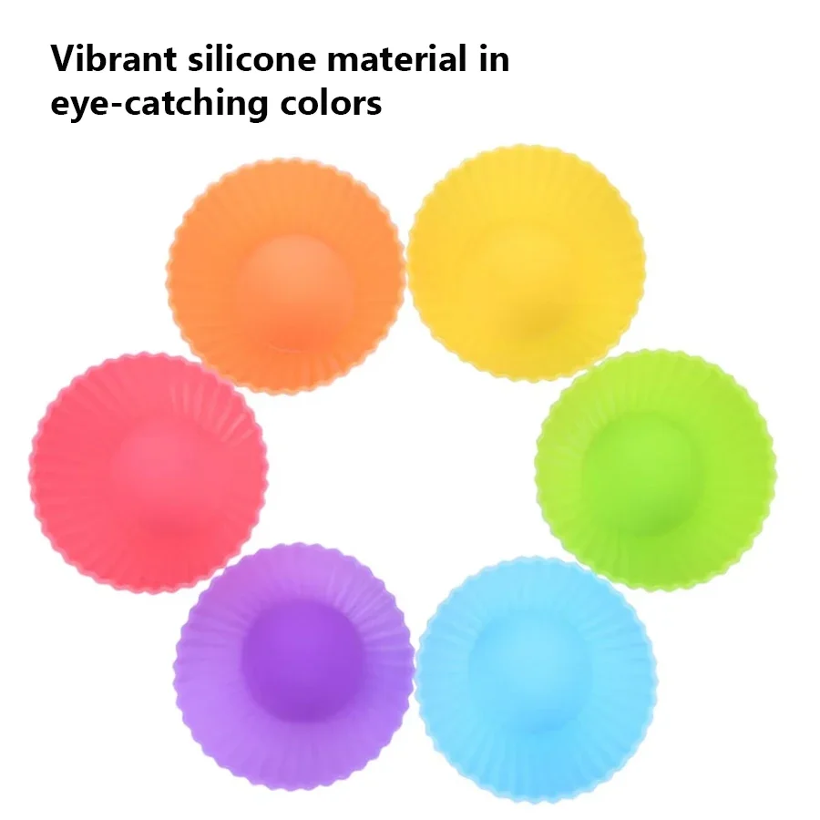 12 Stücke Silikon Tasse Kuchen Werkzeug Backformen Backform – Bild 2