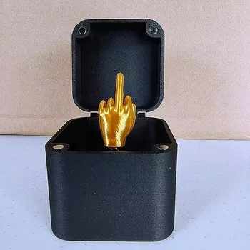 Heimdekoration, interessantes Streich-Geschenk, Mittelfinger im Karton, lustige kreative Geschenke