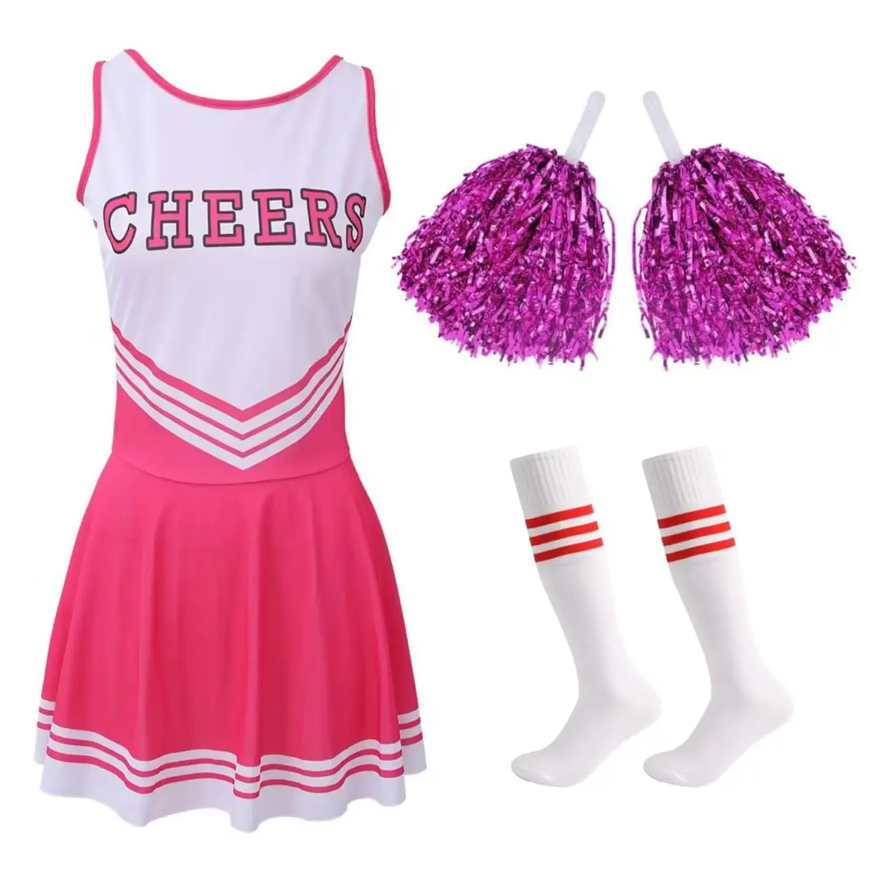 Cheerleading-Tanzkostüm für Damen, ärmellos, V-Ausschnitt – Bild 5