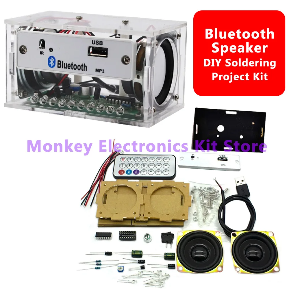 Elektronisches DIY Bluetooth-Lautsprecher-Set, weiß
